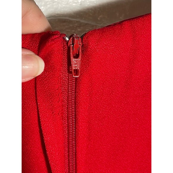 NWT Vintage Fredrick's of Hollywood Cherry Red Bodycon Dress 80s 90s Size Large - Picture 7 of 16